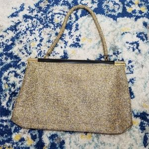 Vintage Grieder Gold & Silver Beaded Handbag